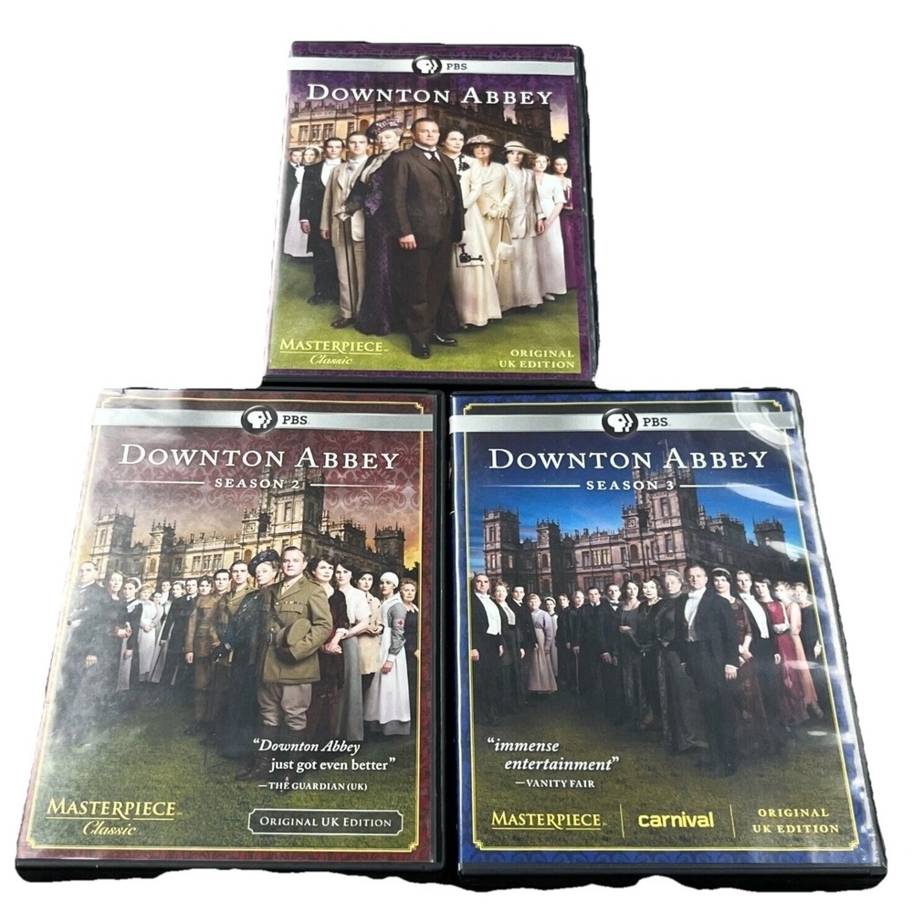 Downtown Abby Seasons 1 2 3 TV Show Series PBS Original UK Bundle Lot